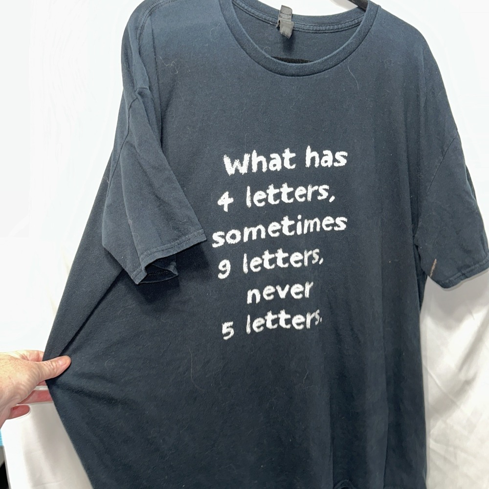 Grammar Tshirt Black 3 XL (Hint: You need to know how punctuation works!)